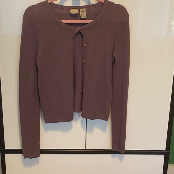 Vintage Plum Colored Easel Anthropologie Cardigan - Picture 13 of 14